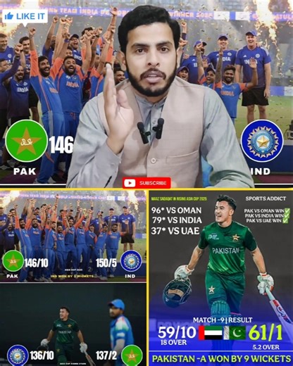 PAKISTAN DOMINATE INDIA IN ACC RISING STARS 🌟#shorts #cricket #india #pakistan #cwc #usa #uk