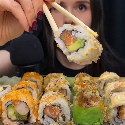 ASMR SUSHI MUKBANG | EATING SOUNDS #asmr #mukbang #sushi