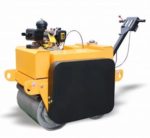 [Hot Item] Walking Behind Double Drum Vibratory Diesel Engine 9HP Small Compaction Roller Compactor 2 Ton Hand Compact Mini Road Roller Road Building Machinery