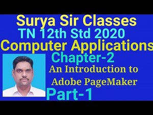 12th std Computer Applications Chapter-2 An Introduction to Adobe pagemaker