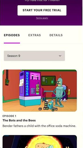 Season 9 of Futurama episode 1 bots and bees