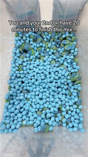 🩵🟦Could you and your 2nd @ finish this WHOLE Blue Raspberry Mix in 20 minutes?!🟦🩵 #shorts