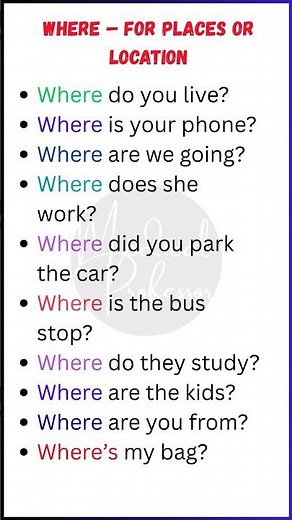 Where Questions in English | Ask Like a Native Speaker