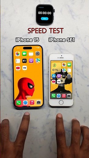 iPhone 15 vs iPhone SE1 Speed Test - 🍎 4K video rendering #shorts #iphone
