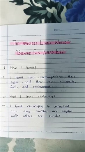 class 8th learner's diary science