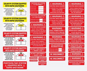 31 Sticker Set | Solar Label Pack | Solar Installer Warning Label Kit - Etsy