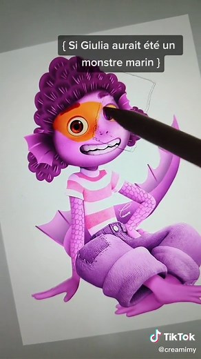 💧☔😈 #luca #giulia #disney #pixar #art