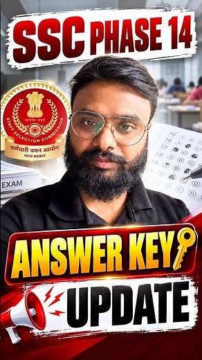 SSC SELECTION POST PHASE 14 ANSWER KEY 2026 | #ytshorts #phase14