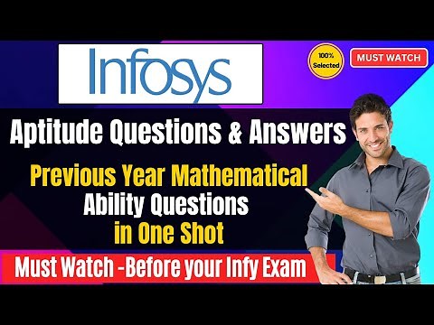 🔥Infosys Aptitude Questions & Answers | Infosys Previous Year Questions | Technical Ability Question