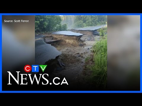 Trees uprooted, roads destroyed following severe storms in northern Ontario