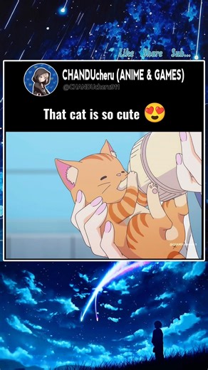 That cat is so cute 😍 #anime #shorts #animeedits #animelover