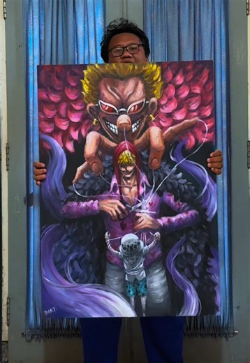 Doflamingo, Corazon, and Law Artwork - Original Acrylic