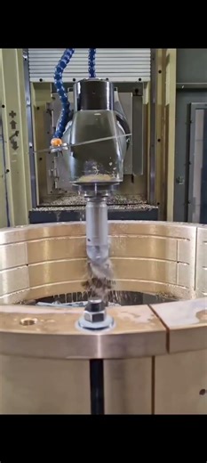 Internal grooving on Jothi 5axis with Sanvick Disc 150dia cutter & material is brass feed:4mm RPM250