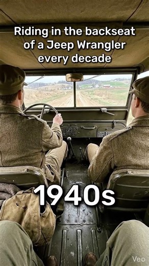 Riding in the backseat of a Jeep Wrangler every decade