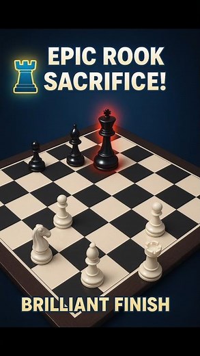 Rook Sacrifice Chess Tactics | Brilliant Queen Checkmate | Winning Strategy #respawnx