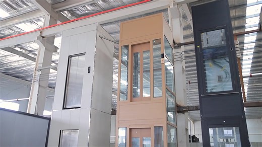 Three Six-Floor Home Elevator Traction Technology Villas Small Commercial Hotels Indoor/Outdoor Sightseeing Passenger Elevator