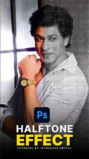 Create Dotted Halftone Effect in Photoshop 2025 | Tutorial by intelKeen Skills #srkfan