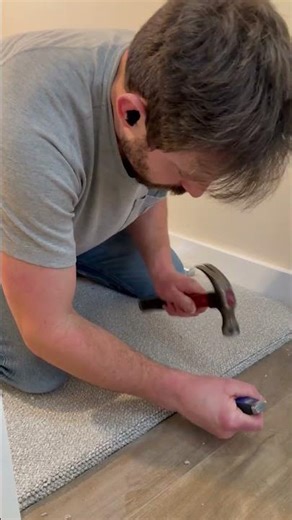 Z-Bar. Most liked LVP to Carpet transition! #carpetinstallation #flooringinstallation #carpet