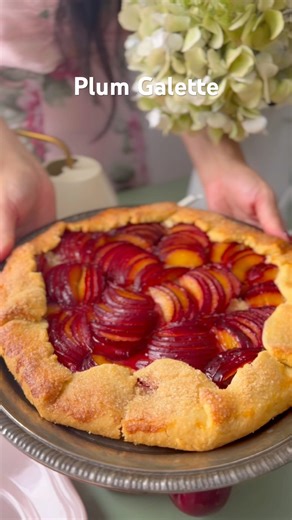 French Plum Galette - Super Easy Pastry! ‪@NotQuiteNigella‬ #recipe #plum