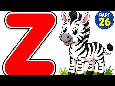 Tracing Letter Z for Kids | Z for Zebra | Alphabet Coloring & Writing Practice (Part 26)