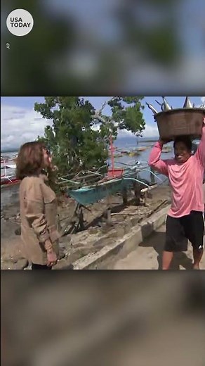 Kamala Harris says ‘hello’ to fishermen in the Philippines | USA TODAY #Shorts