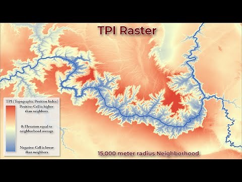 Raster Lab 5: Calculating TPI, or the Topographic Position Index, in ArcGIS Pro