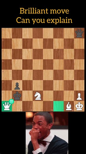 Chess puzzle day 17, Brilliant move Can you explain #chess #chessgame #chesspuzzle #chesscom