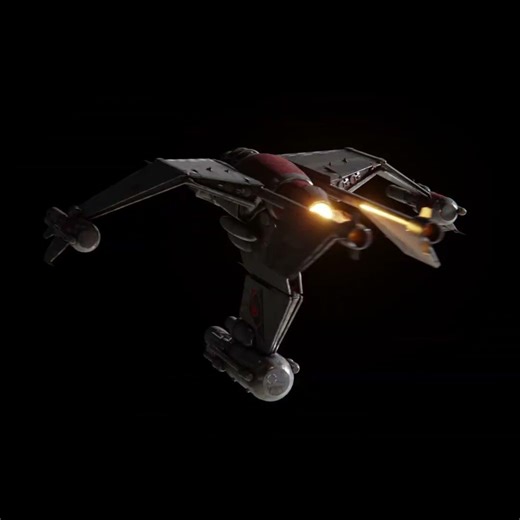 Classic StarCraft Terran Wraith 3D turntable