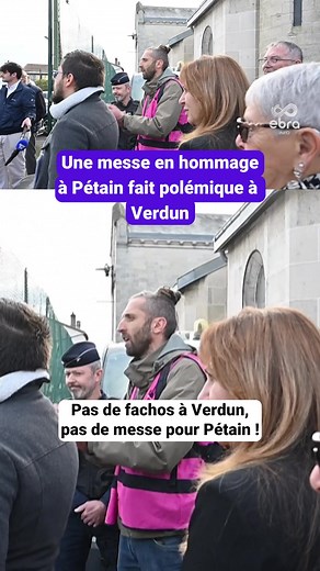 Une messe en hommage à Pétain, rassemblant une dizaine de personnes, a eu lieu ce samedi 15 novembre, à Verdun. Le maire avait tenté, en vain, de l’interdire. Des élus et citoyens se sont rassemblés en protestation. Une plainte pour « propos révisionnistes » va être déposée, selon le préfet de la Meuse. #ebrainfo #sinformersurtiktok #verdun