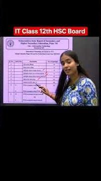 IT Class 12th HSC Board Students 😱 Paper Pattern By Shreya Dii #asc #boardexam2026 #class12hsc