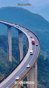 Ever seen a road in the sky? China’s Sky Road is an absolute thrill! 🚗☁️ #Chinainfrastructure #Thrilling #Highway #China #EngineeringMarvel #infrastructure #fyp #visafree | Go Chengdu