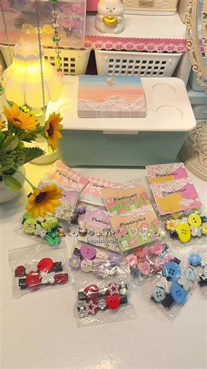 DIY Beaded Button Hair Clips