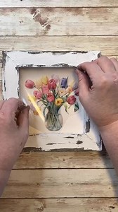 1.2K reactions · 87 shares | Stunning shabby chic tulips!  Follow along as Melissa of Junk and Craft Treasures creates this simple, yet beautiful Spring sign!  ✨ Create your own using our Timeless Tulips Rub On Transfer Set >> https://essentialstencil.com/products/timeless-tulips-rub-on-transfer-set | Essential Stencil | Facebook