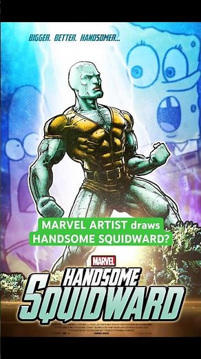 MARVEL ARTIST draws HANDSOME SQUIDWARD??? #spongebob #spongebobsquarepants #squidward