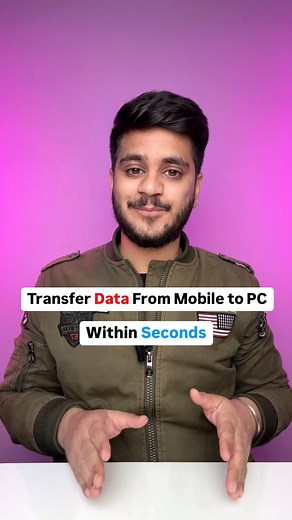 Deepanshu Bhaskar (DB) on Instagram: "Learn how to effortlessly transfer your mobile data to your PC in seconds. No complicated software, no cables. Just a simple trick! #tranfer #data #files #howto #fast #easy #tech #techtips #share #datatransfer #wireless #speed #seconds"