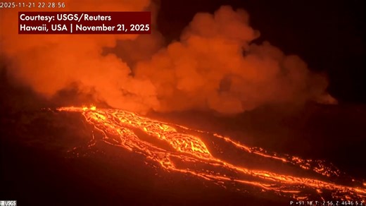 100K views · 931 reactions | KILAUEA VOLCANO’S LAVA FLOW  Kuha sa video ng United States Geological Survey (USGS) ang pag-agos ng molten lava mula sa crater ng Kilauea volcano sa Hawaii nitong Biyernes, Nov. 21. Itinuturing ang Kilauea bilang isa sa mga pinakaaktibong bulkan sa buong mundo. Magkakasunod na paputol-putol ang naging pagputok nito mula noong Dec. 23, 2024. | via Reuters For more latest stories, visit us at www.news5.com.ph | News5 | Facebook