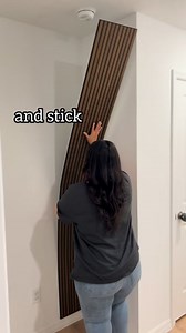 Can you believe these are peel and stick?! 😍 Lightweight, faux wood slat panels that are super easy to install and so affordable 🙌🏼🔥 You can get yours from the link in our BIO!➡️ Home Home decor Glamorouslyliving Home diy DIY home projects Home refresh #homedecor #DIY #diyproject Credit: glamorouslyliving | DecorDreamscape