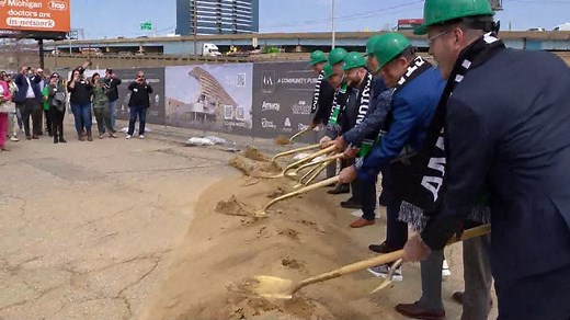 Grand Rapids celebrates Amway Stadium groundbreaking