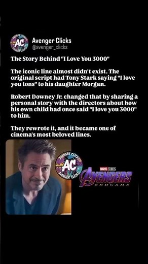 The heartfelt origin of Iron Man's "I love you 3000" 😭❤️ #IronMan #MCU #marvelstudios #avengers