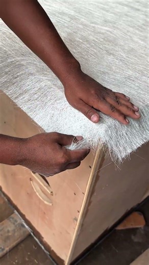 preparation of fiberglass fiber layer of plywood material #tutorial #woodworking #speakerbox