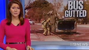 Passengers flee bus fireball