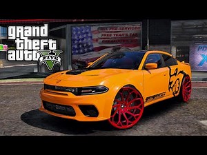 GTA 5 Mods #48 2020 Widebody Hellcat Charger on 28" Asantis! (GTA 5 Real Hood Life 7)
