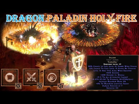 Diablo II Resurrected - Dragon Zeal Paladin Holy Fire Build Uber Tristram