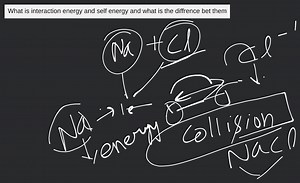 What is interaction energy and self energy and what is the diff... | Filo