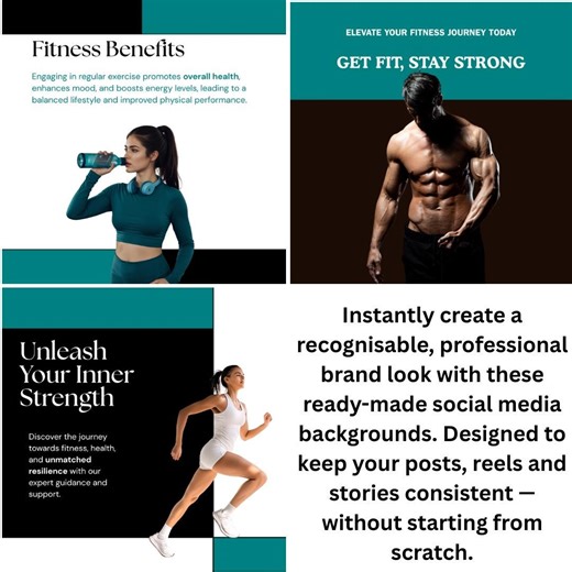 Canva Background Template PNG Backgrounds | Create a Consistent, Brand Look Across Posts, Reels and Stories. - Etsy