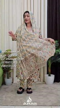 SC4937- CASUAL WEAR COTTON FABRIC PRINT WORKED CHURIDHAR SET