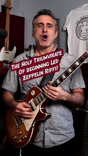 The 3 Led Zeppelin guitar riffs I teach all of my students #guitarlesson #ledzeppelin #heartbreaker #livinlovinmaid #ShesJustAWoman #guitartabs #theocean | Anthony Parker and the Near Life Experience