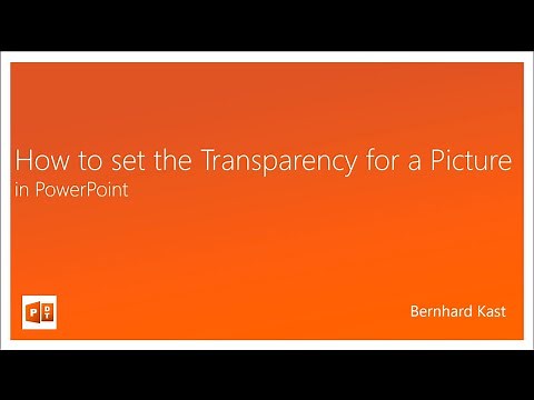 How to set the Transparency for Pictures in PowerPoint