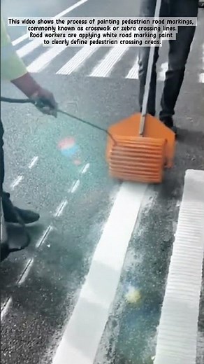 How Pedestrian Crosswalk Lines Are Painted #shorts