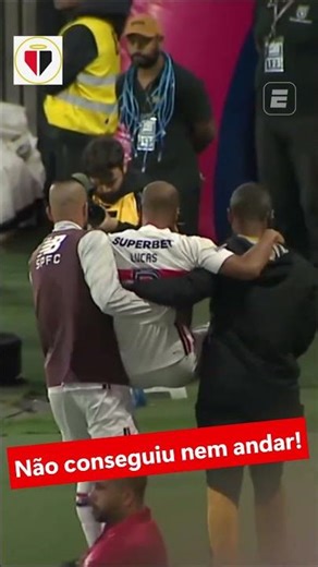 QUE FASE DE LUCAS! Ídolo precisou ser carregado até o vestiário após nova lesão no São Paulo
